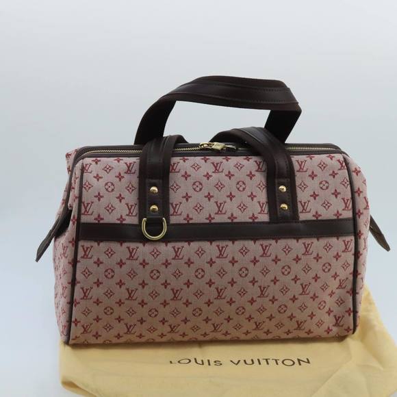 LOUIS VUITTON Monogram Mini Josephine GM Hand Bag Red M92311 LV Auth ki5128 - Picture 12 of 16